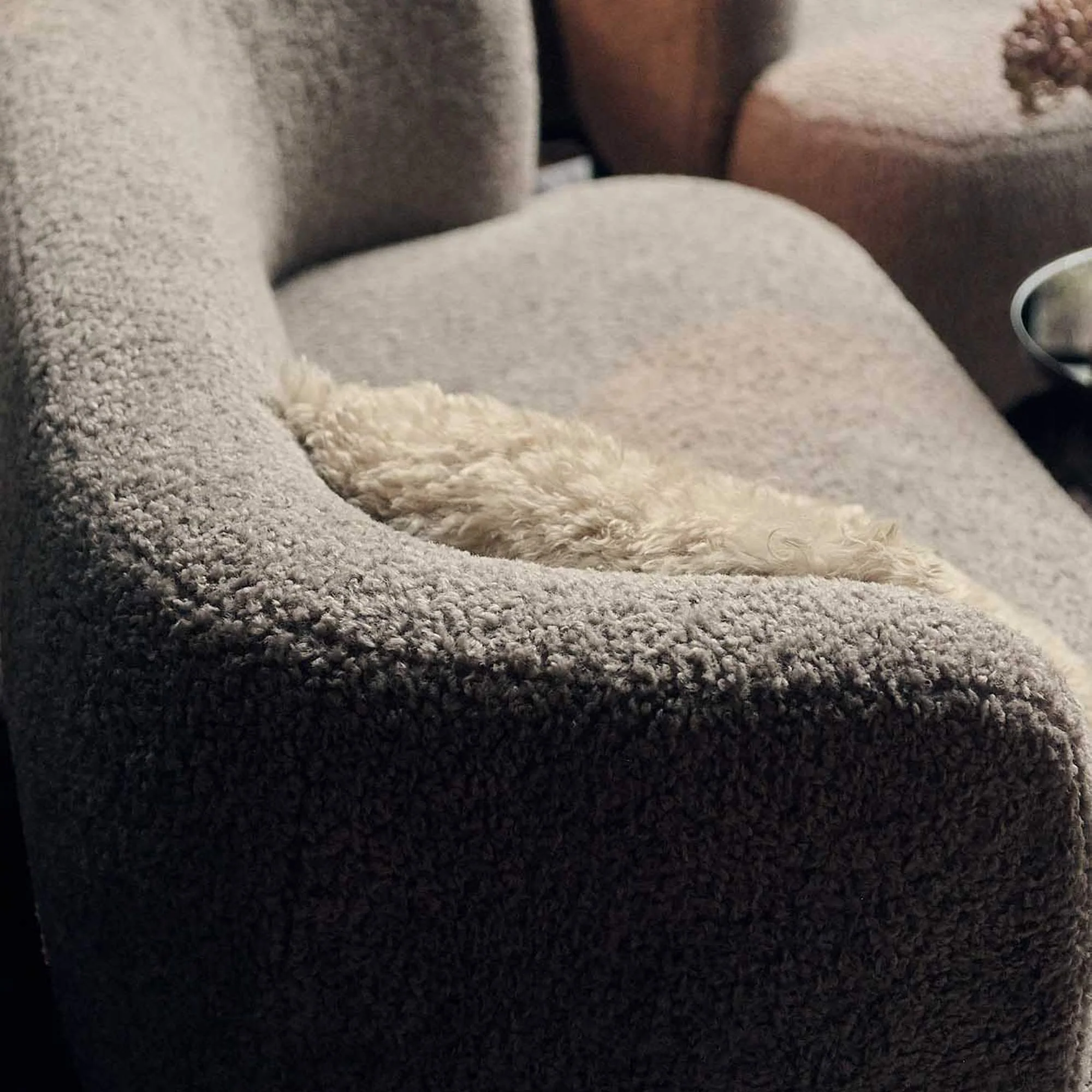 Rosali Boucle Sofa, Taupe - Image 3
