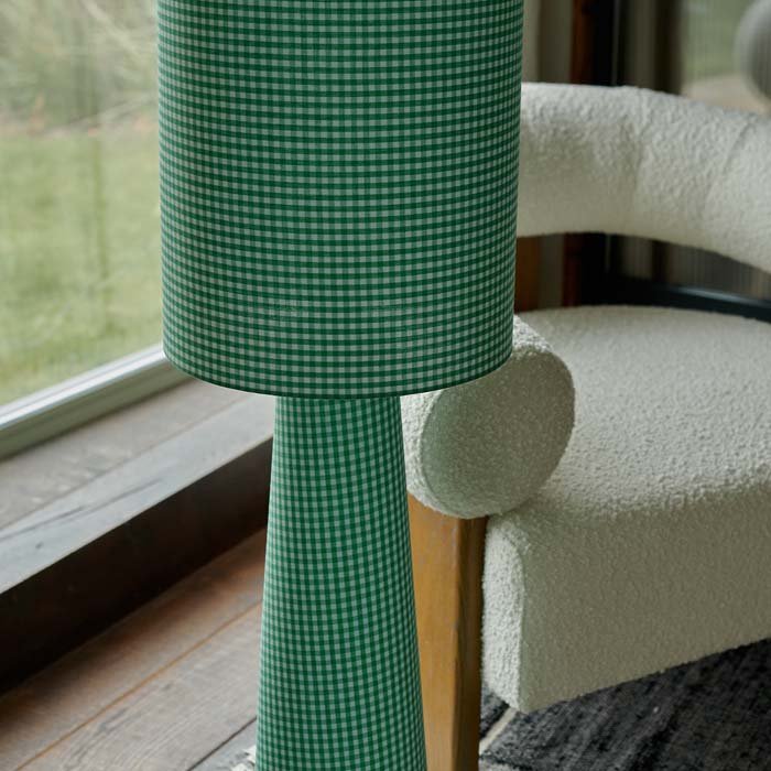 Rylan Floor Lamp, Green Gingham - Image 3