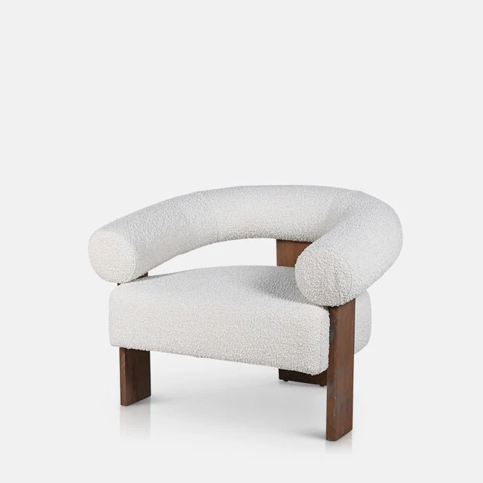 Ryton Cream Boucle Armchair - Image 4