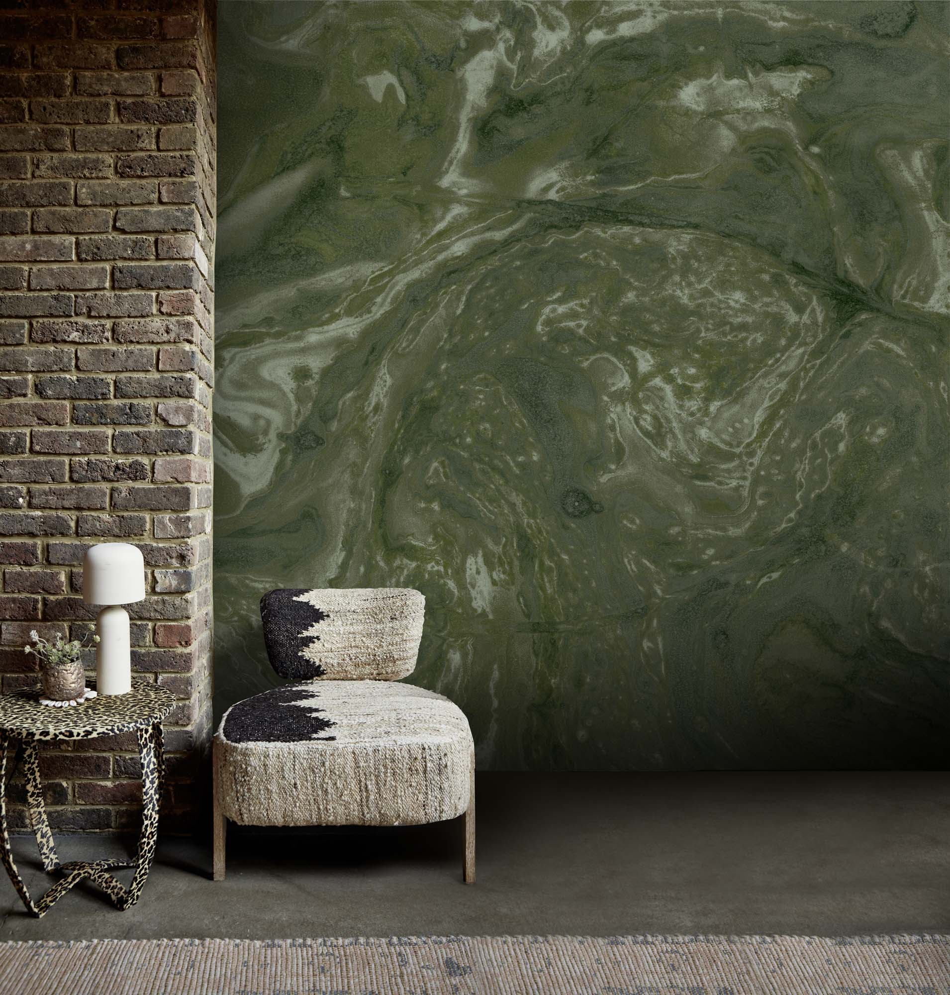 Ethereal Marble Mural, Moss - Sample Pack - Image 2
