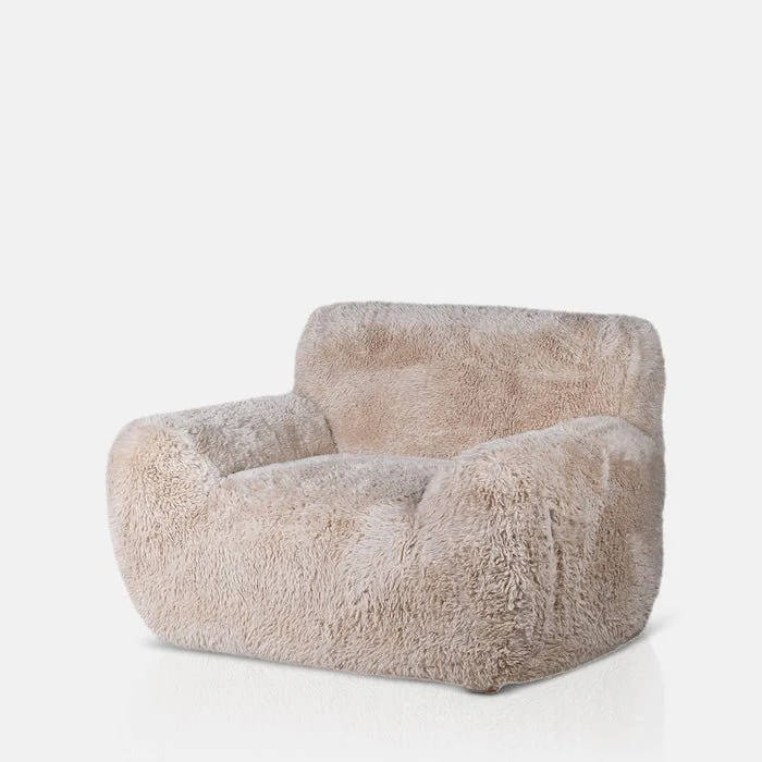 Saskia Cream Faux Fur Armchair - Image 4