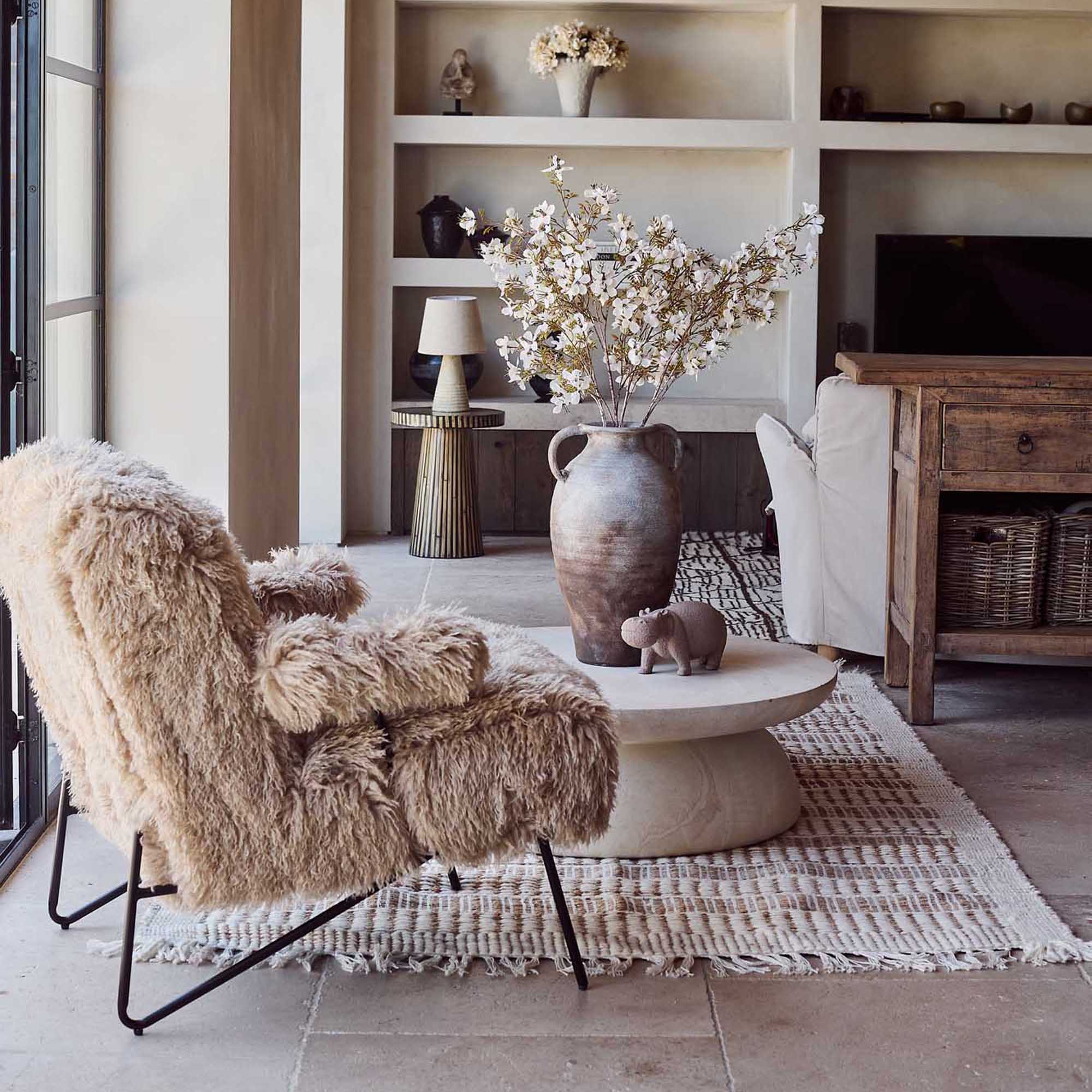 Selma Faux Fur Armchair - Image 3
