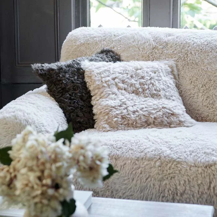 Sloan Shearling Cushion, Sand