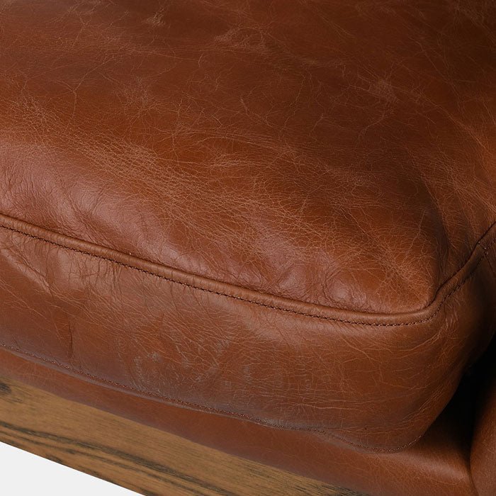 Truman Brown Leather Armchair - Image 3