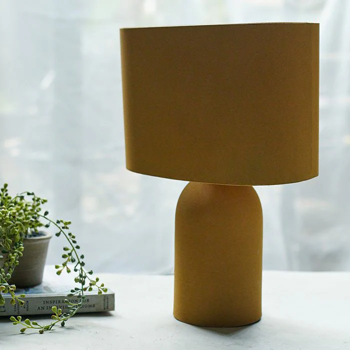Vittorio Metal Table Lamp, Ochre