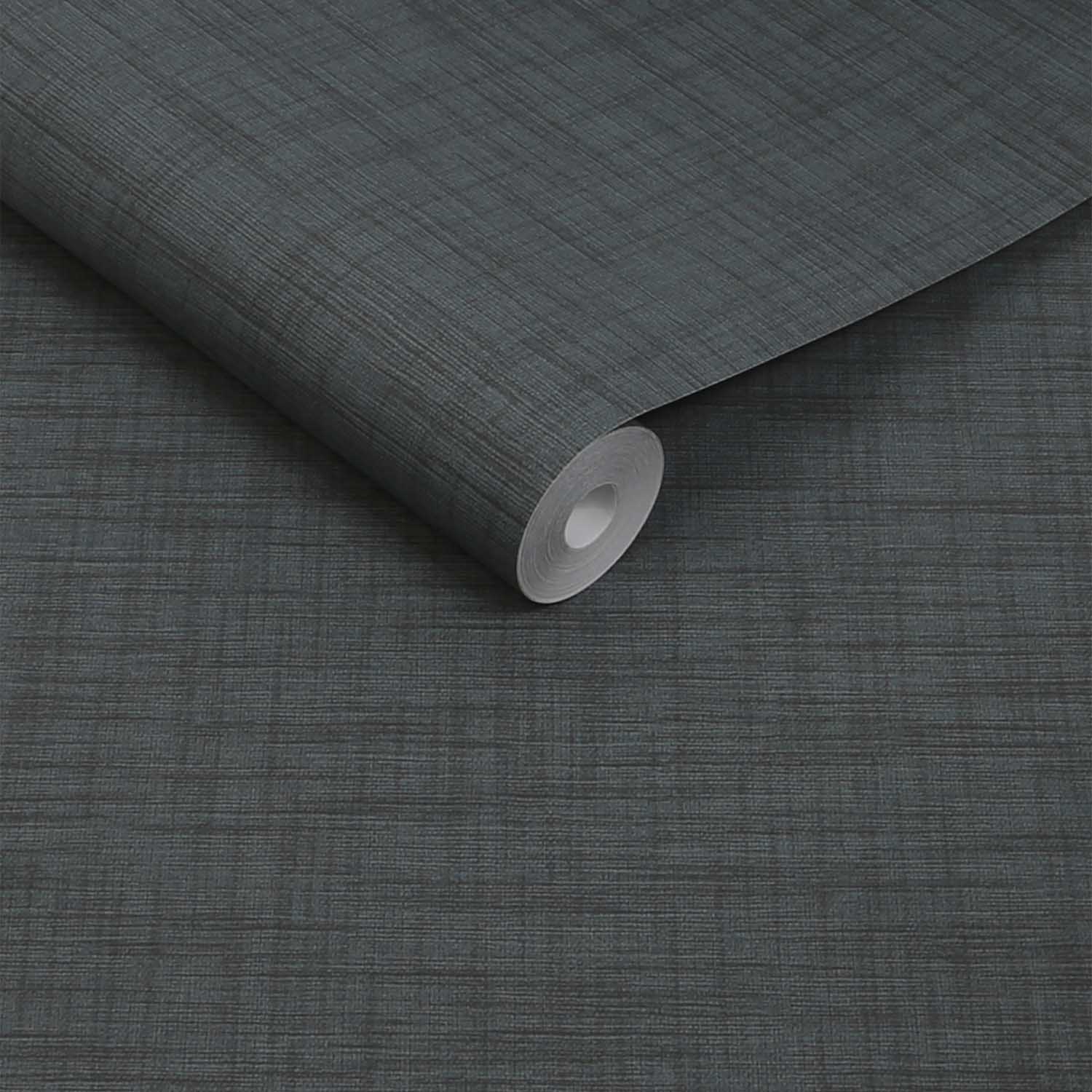 Weathered Linen Wallpaper, Midnight - Image 5