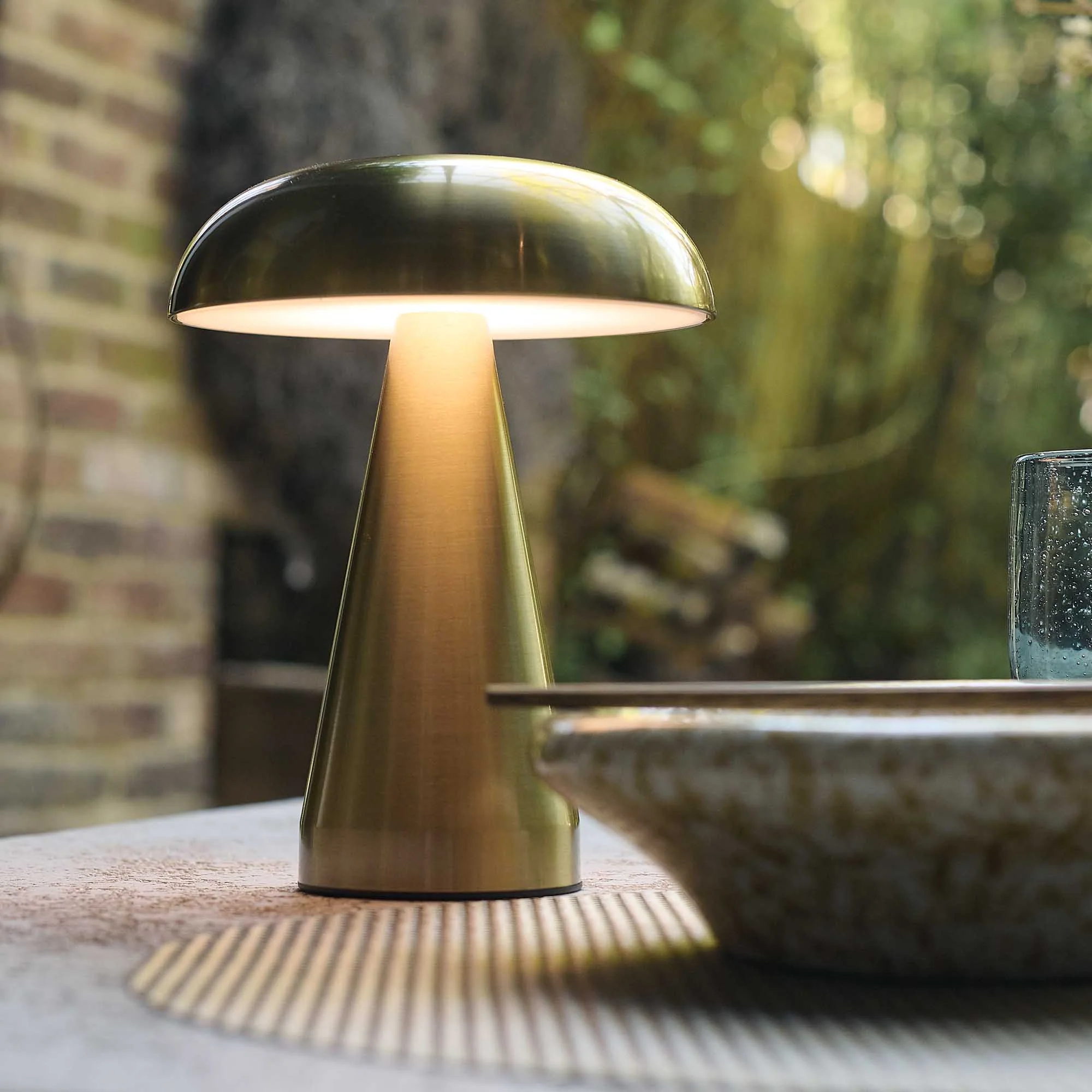 Zenith Portable Table Lamp, Gold - Image 5